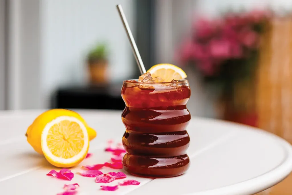Recette La Tribu des Kawas - lupin glacé hibiscus rose - une boisson au goût léger et sophistiqué