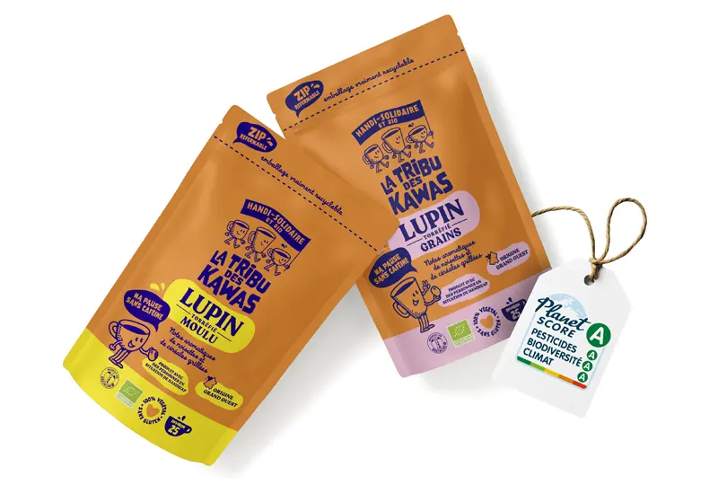 Le lupin torréfié bio La Tribu des Kawas affiche un PlanetScore AAA