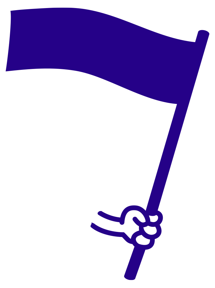 Main tenant drapeau